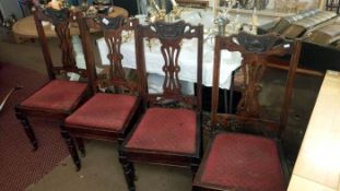 A Set of 4 19th Century dining chairs