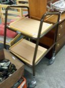 A disability trolley with shelves