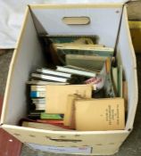 A box of books including railway