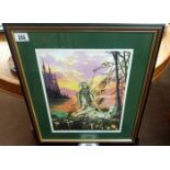 A limited edition artists signed print by David Western