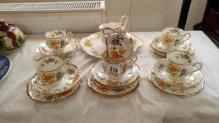 A 21 piece Royal Albert tea set (1 cup A/F)