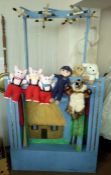 A large theatre puppet show with 7 puppet characters