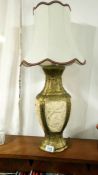 An Oriental style large table lamp