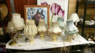 8 table lamps and shades