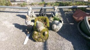 A quantity of garden ornaments