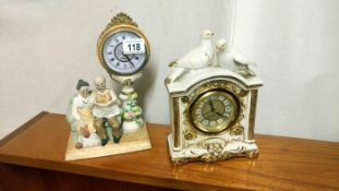 2 figural clocks