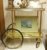 A tea trolley and a pictured tray