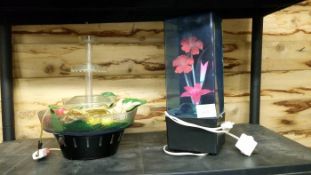 2 unusual electric flower displays