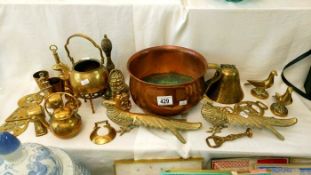 A quantity of copper & brassware