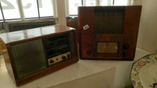 2 vintage valve radios