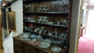 A large quantity of crystal & glass