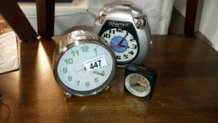 3 alarm clocks