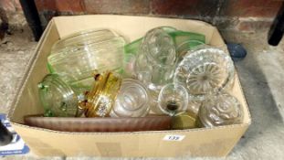 A box of glassware