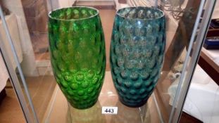 2 Sklo bubble vases