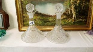 2 crystal decanters