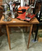 A vintage folding table