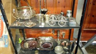 A quantity of silver plate etc