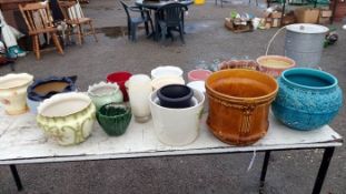 A quantity of pots & jardiniers etc.