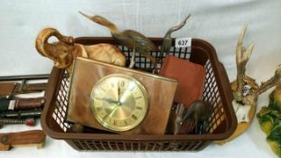 A quantity of miscellaneous including clock & elephant etc.