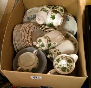 A box of teaware including coffee set