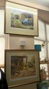 2 framed & glazed farmyard prints