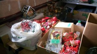 A quantity of Christmas decorations