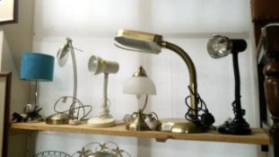 6 various table & office lamps