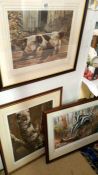 3 framed & glazed prints