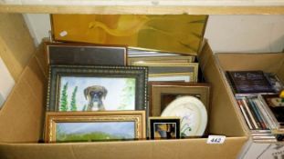 A box of assorted pictures