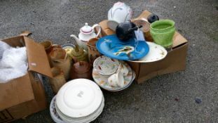 A quantity of miscellaneous including cups, plates & jugs etc.