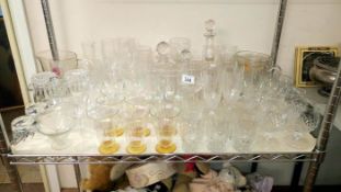 A good lot of glassware including decanters
