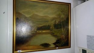 A gilt framed oil painting