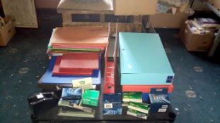 A quantity of office files, boxes & ink etc.
