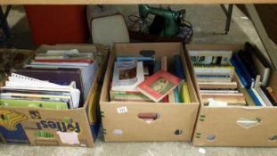 3 boxes of assorted books