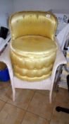 A Lloyd loom style chair & a tub chair