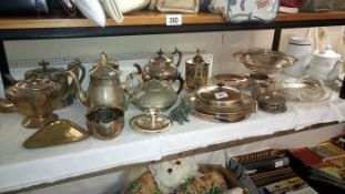 A quantity of silver plate & pewter items