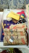 A box of miscellaneous including purses & coins etc.
