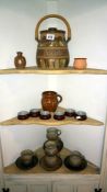 A quantity of pottery including tea set