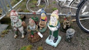 A quantity of garden gnomes