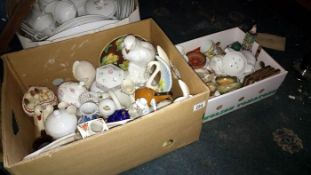 2 boxes of miscellaneous china