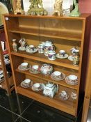 A glass door bookcase