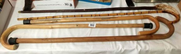 A quantity of walking sticks