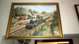 A framed & glazed railway print