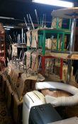 A very large quantity of tables & chairs, approximately 45 chairs, approximately 9 round tables &