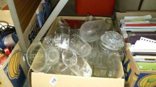 A box of glassware