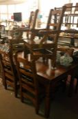 A good wooden table & 6 chairs