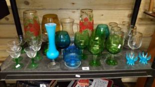 A collection of miscellaneous glassware