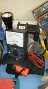 2 volt meters, unusual laser tape measure & a great light torch