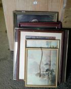 A quantity of framed & glazed pictures