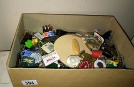 A box of collectable keyrings